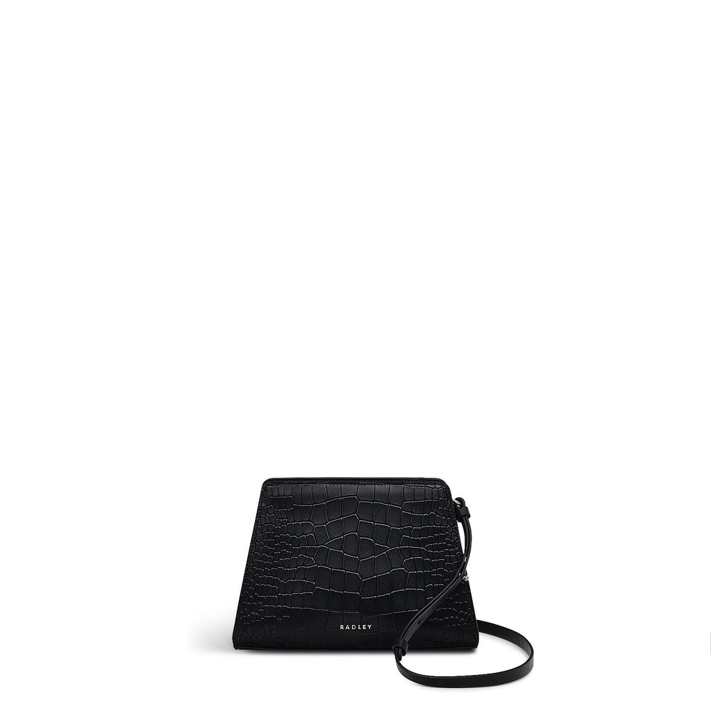 Glasshouse Leather Small Open Top Crossbody Bag in Black - H2175001