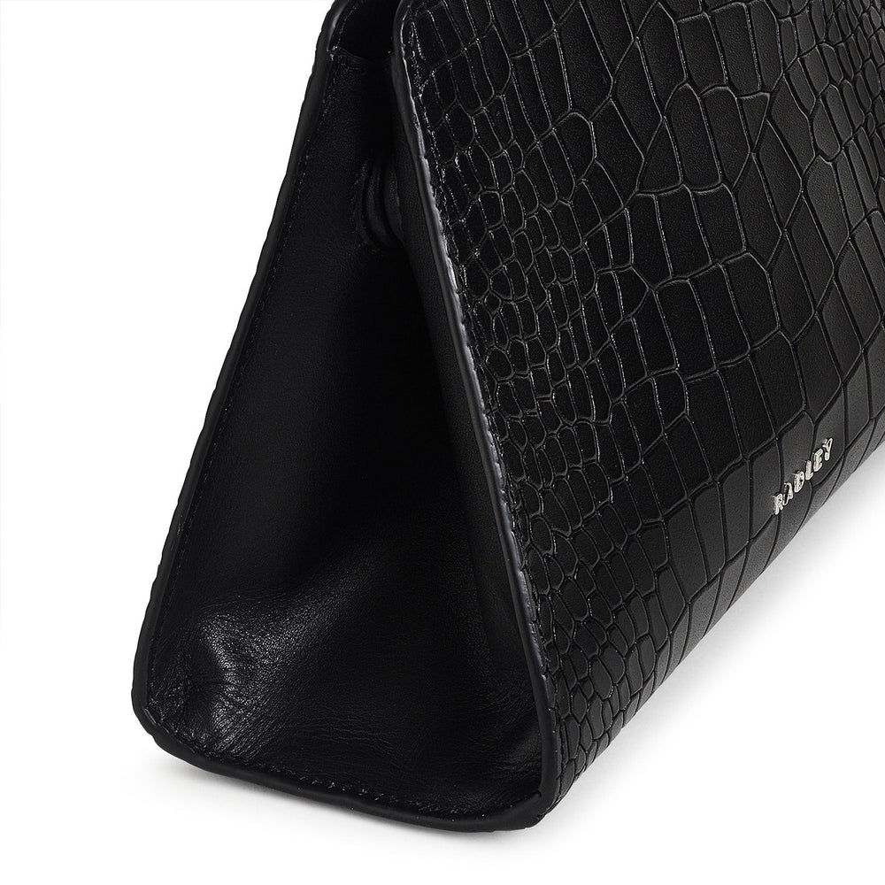 Glasshouse Leather Small Open Top Crossbody Bag in Black - H2175001