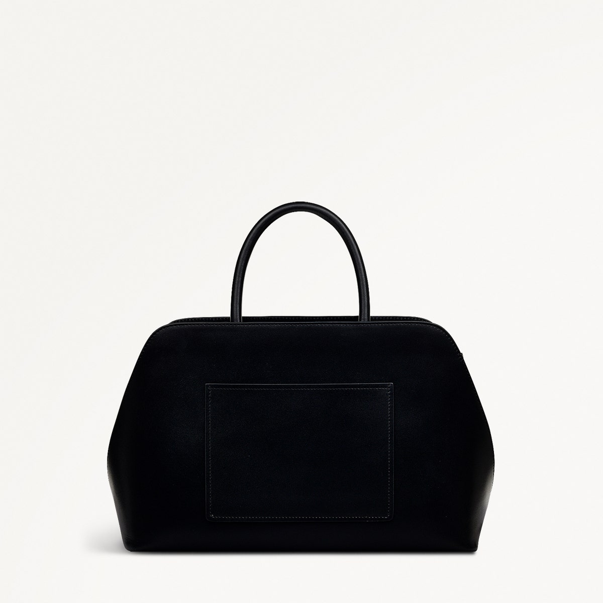 Liverpool Street Leather Medium Ziptop Grab Bag in Black - H2176001