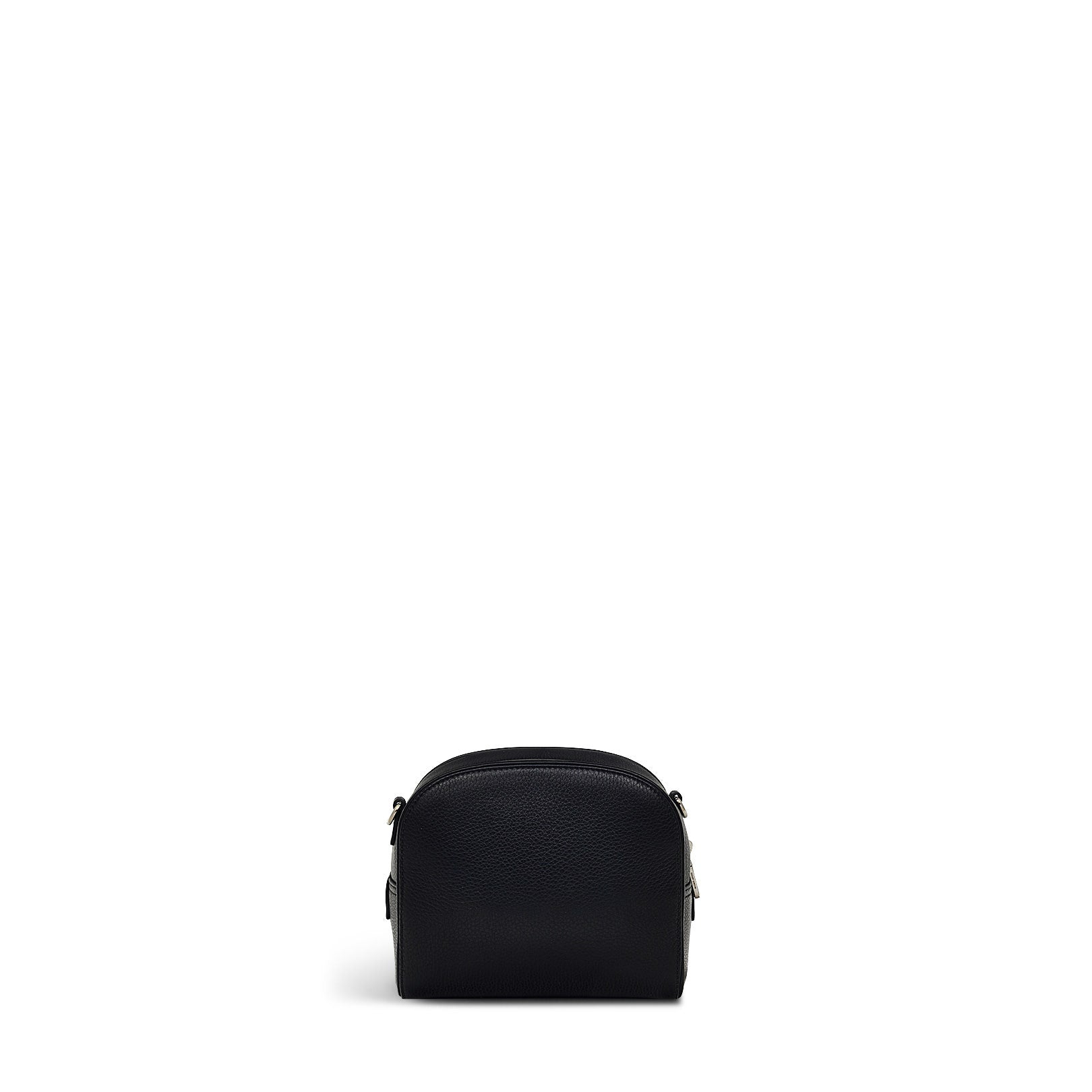 Arden Crescent Leather Small Zip Around Crossbody Bag in Black - H2182001