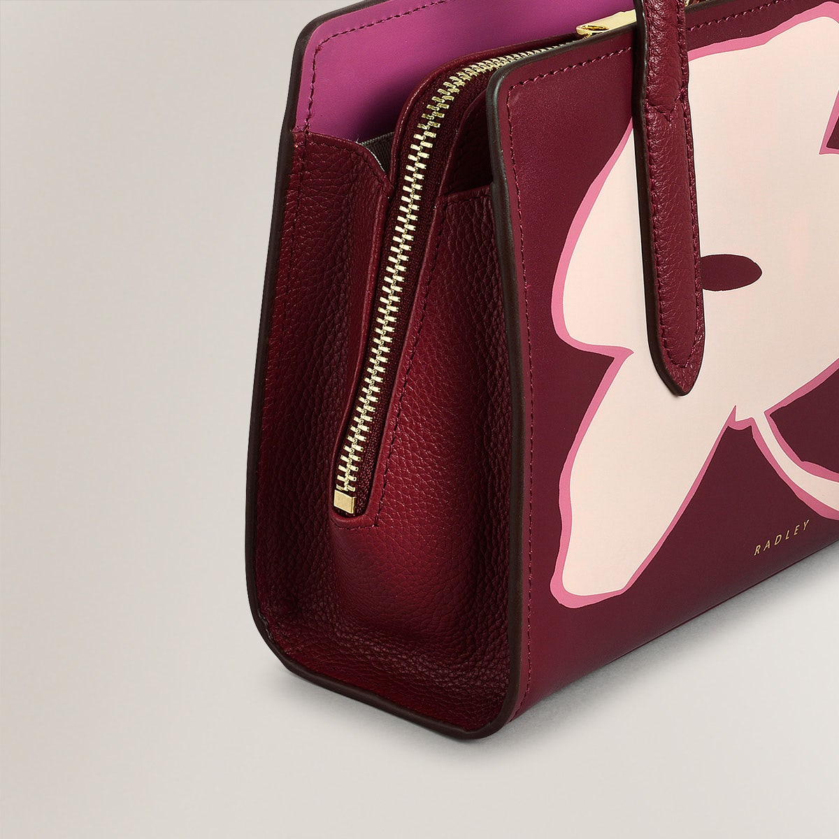 LIVERPOOL LANE - BLO SMALL ZIP AROUND GRAB MERLOT