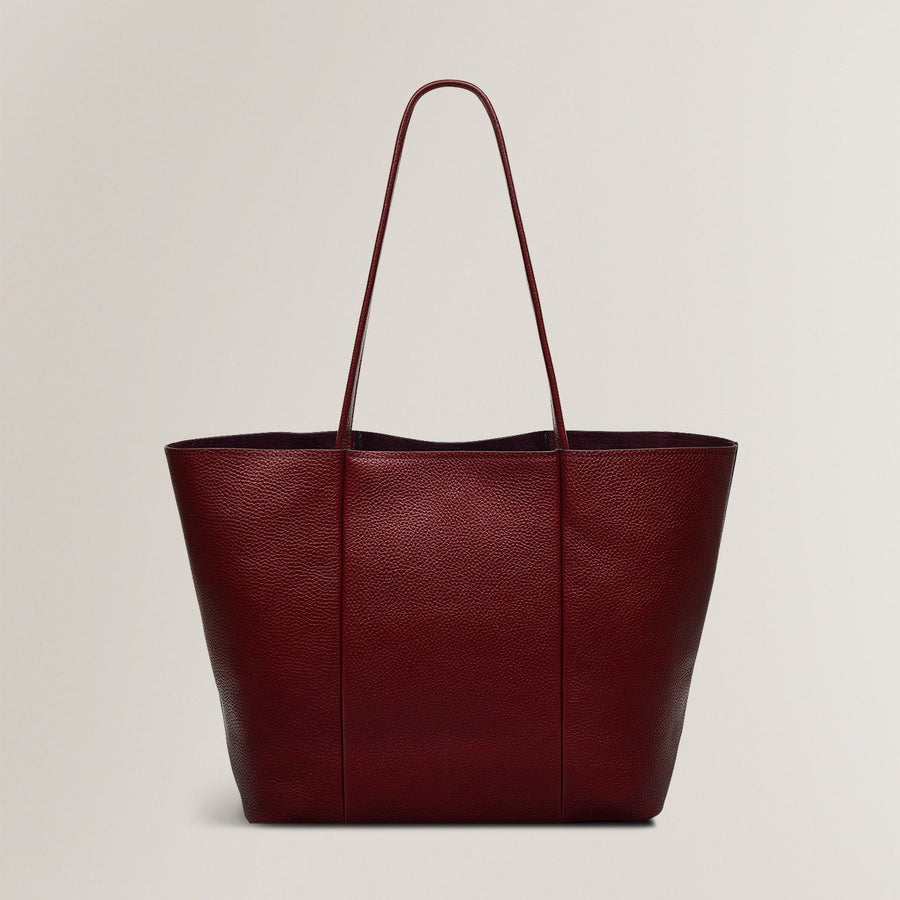 Henrietta Place Leather Large Open Top Tote Bag in Merlot - H2258603