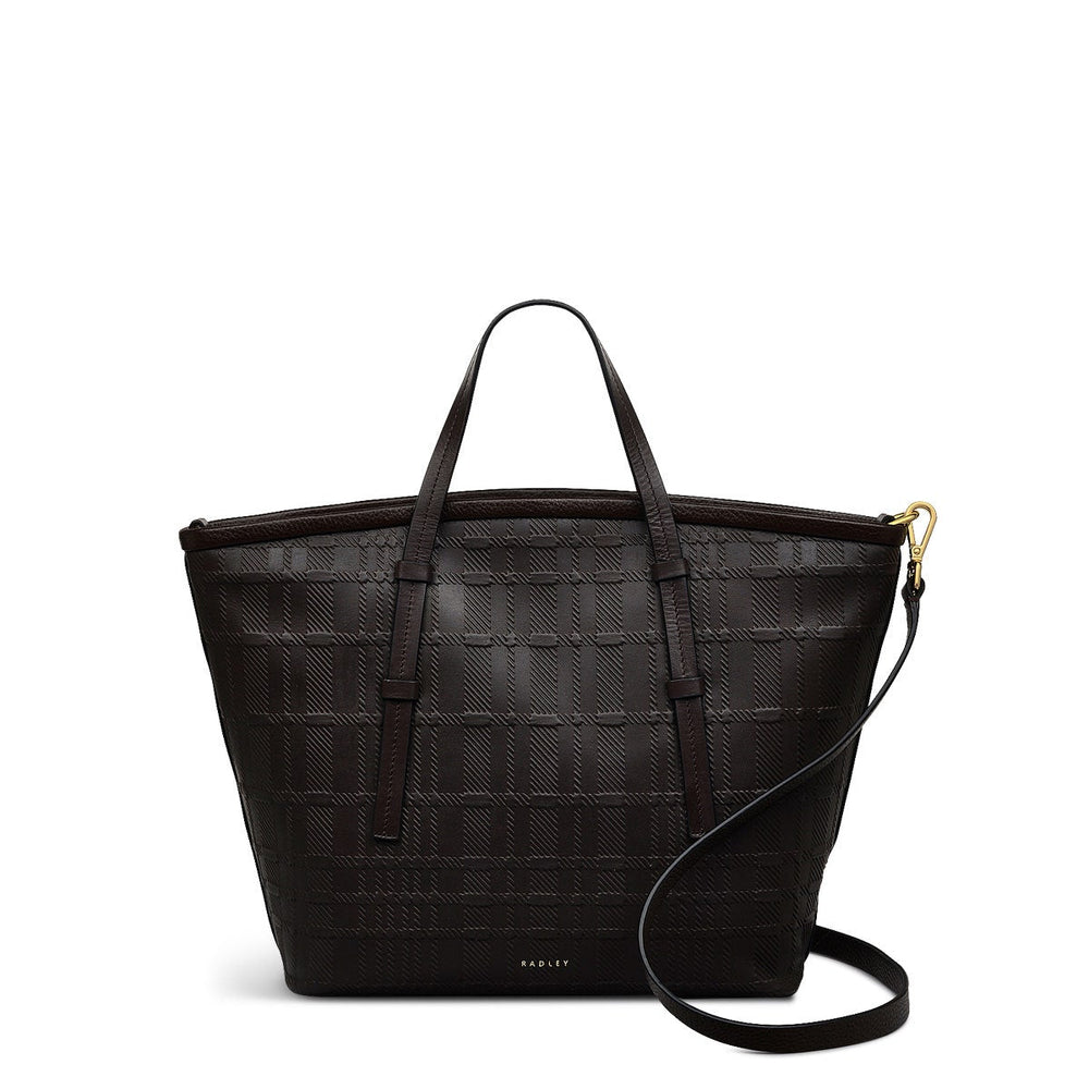 Bridgewater 2.0 Leather Medium Ziptop Grab Bag in Dark Oak - H2303209