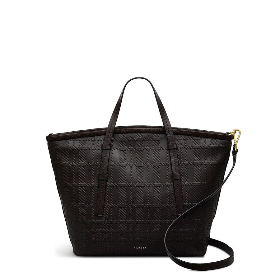 Bridgewater 2.0 Leather Medium Ziptop Grab Bag in Dark Oak - H2303209