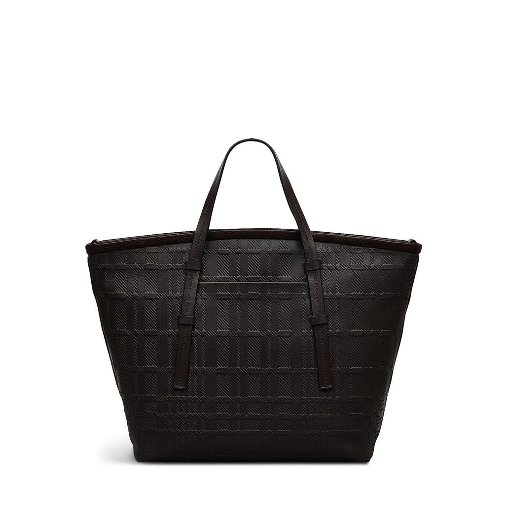 Bridgewater 2.0 Leather Medium Ziptop Grab Bag in Dark Oak - H2303209