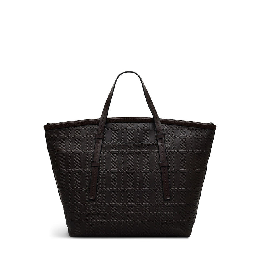 Bridgewater 2.0 Leather Medium Ziptop Grab Bag in Dark Oak - H2303209