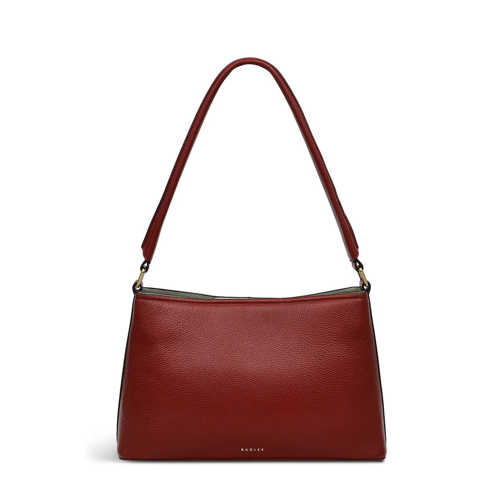 Floral Street Leather Medium Open Top Shoulder Bag in Rust - H2316939