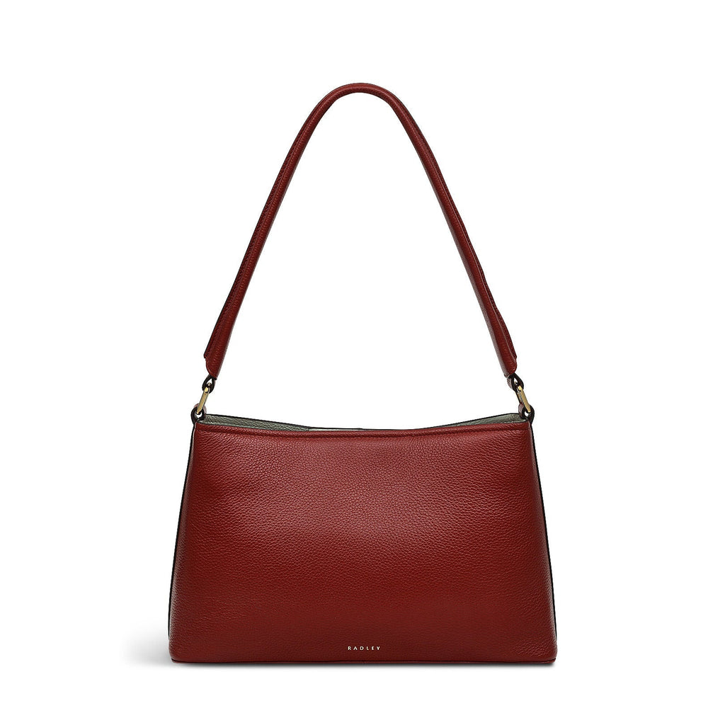 Floral Street Leather Medium Open Top Shoulder Bag in Rust - H2316939