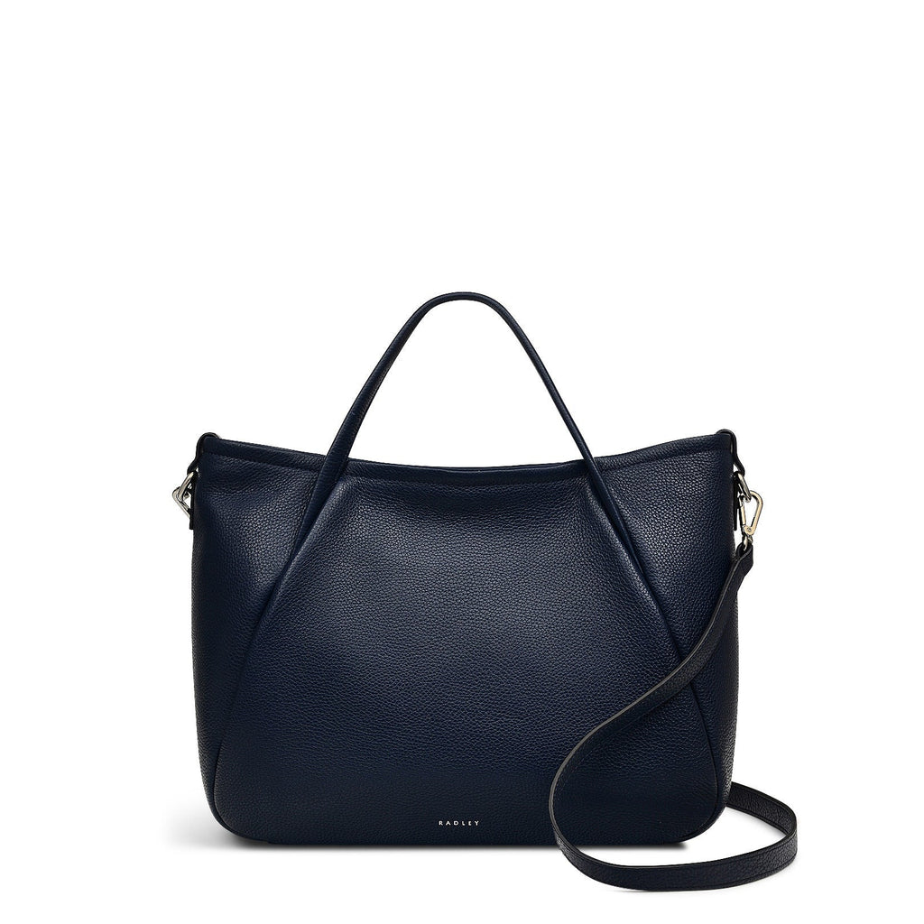 Eastney Street Leather Medium Ziptop Grab Bag in Ink - H2325401