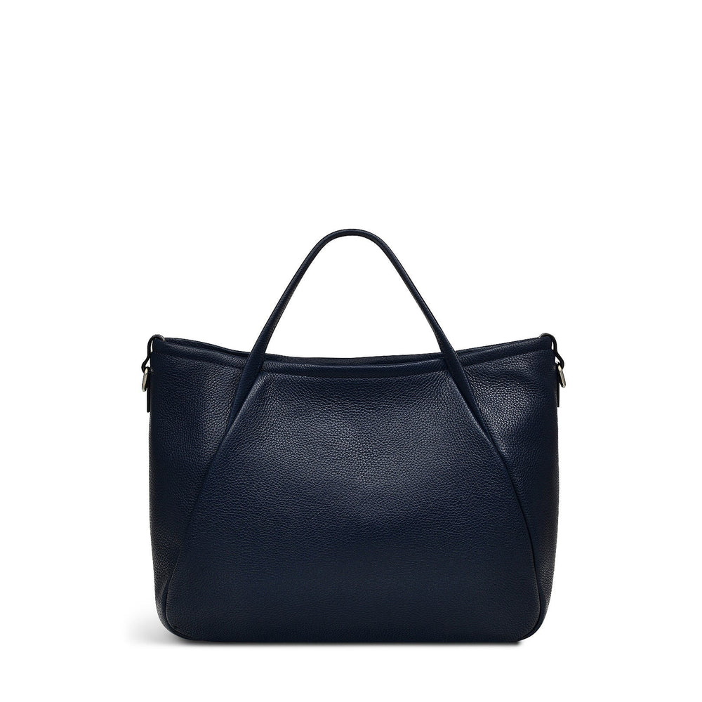 Eastney Street Leather Medium Ziptop Grab Bag in Ink - H2325401