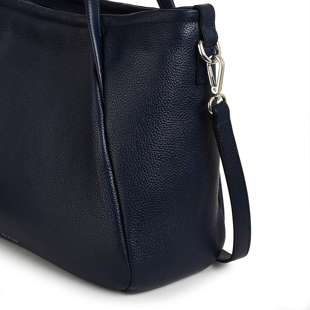 Eastney Street Leather Medium Ziptop Grab Bag in Ink - H2325401