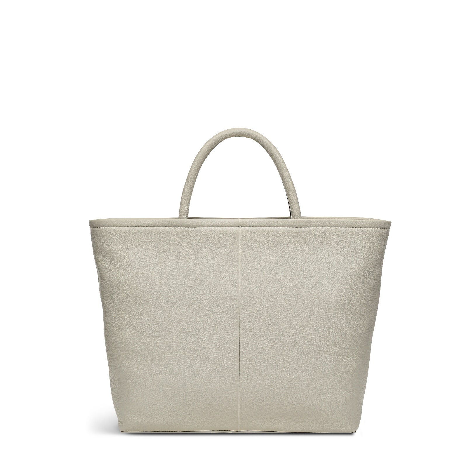 Brompton Crescent Leather Medium Ziptop Grab Bag in Pumice - H232865
