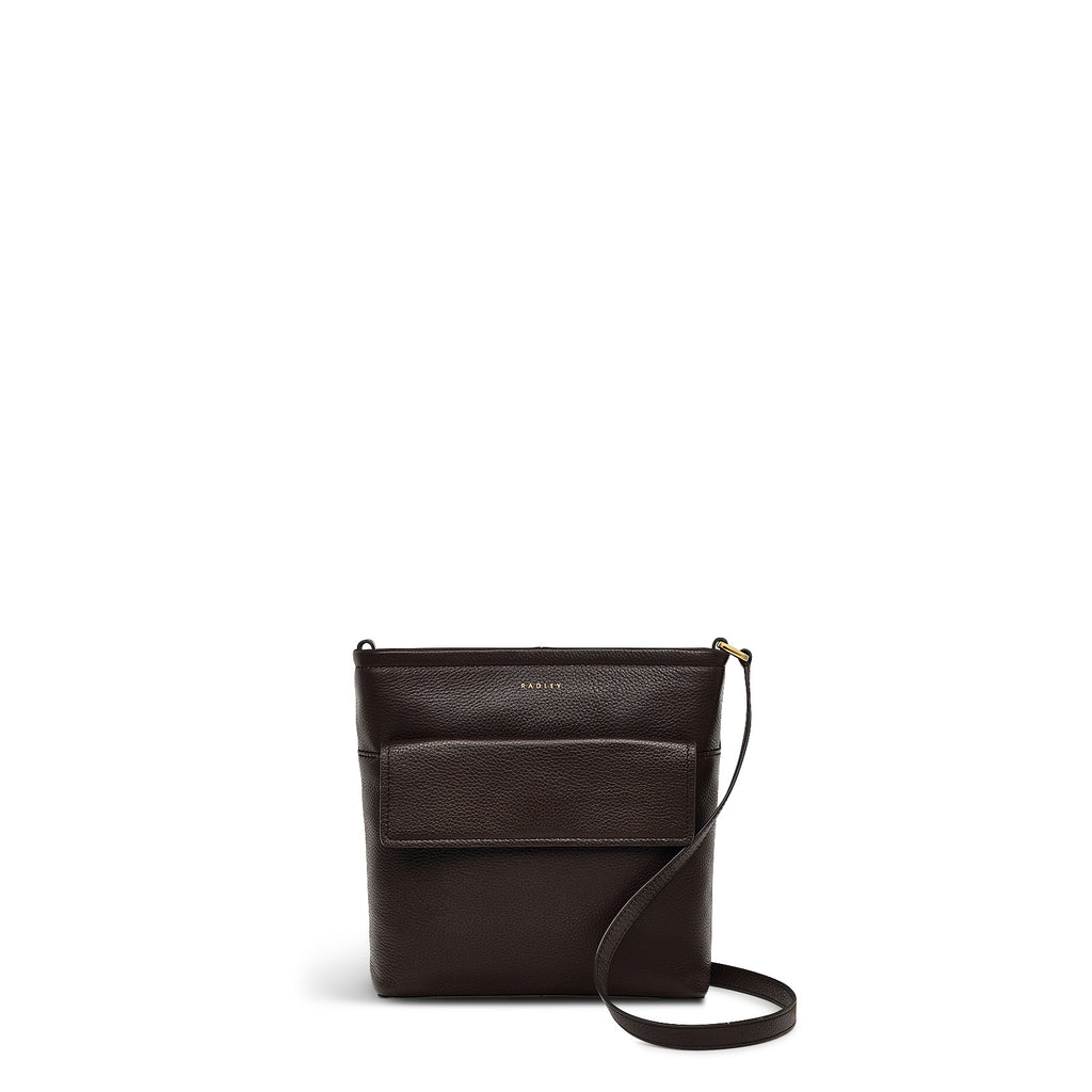 BROMPTON CRESCENT SMALL ZIPTOP CROSSBODY DARK OAK