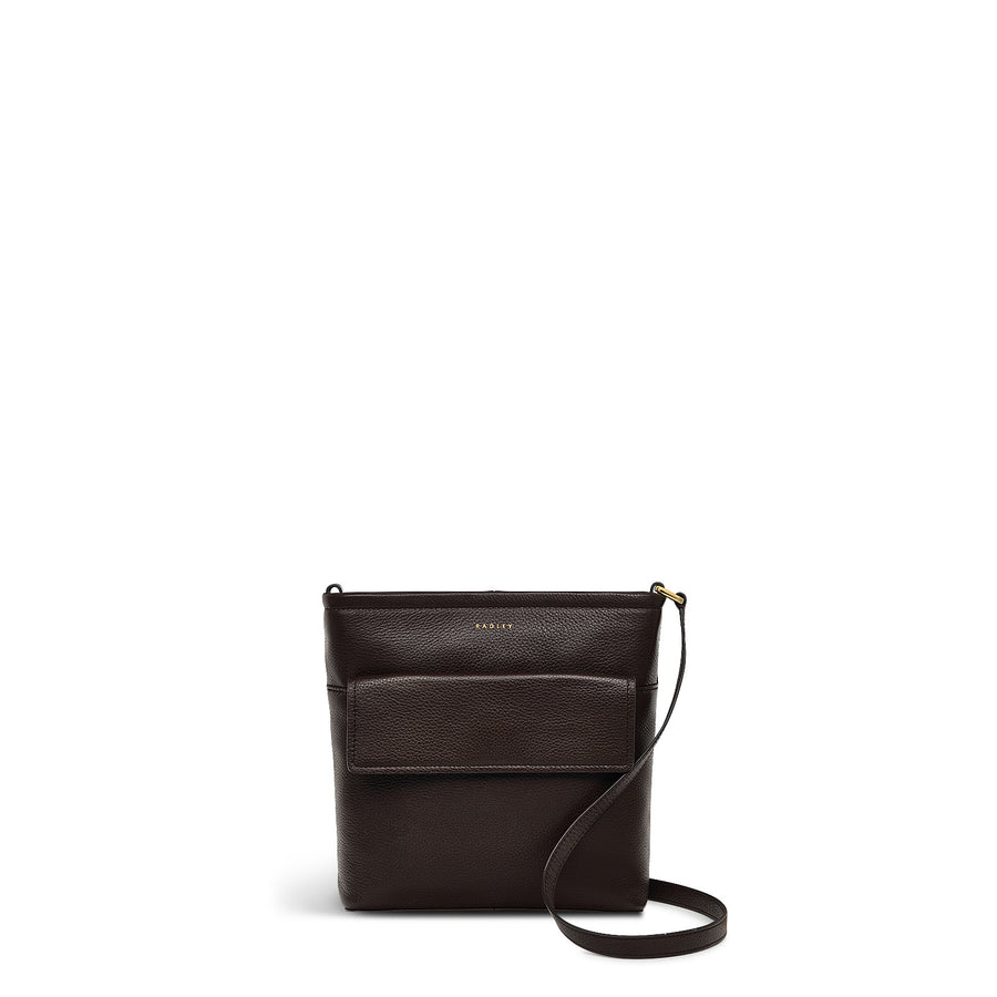 BROMPTON CRESCENT SMALL ZIPTOP CROSSBODY DARK OAK