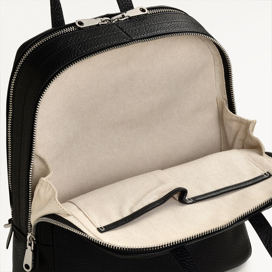 Dukes Place Leather Medium Zip Around Backpack in Black - H2475001