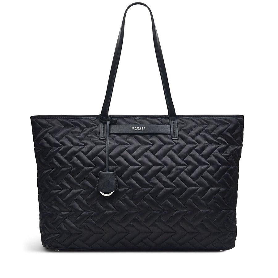 Finsbury Park Fabric Large Ziptop Shoulder Bag Bag in Black - H4356001