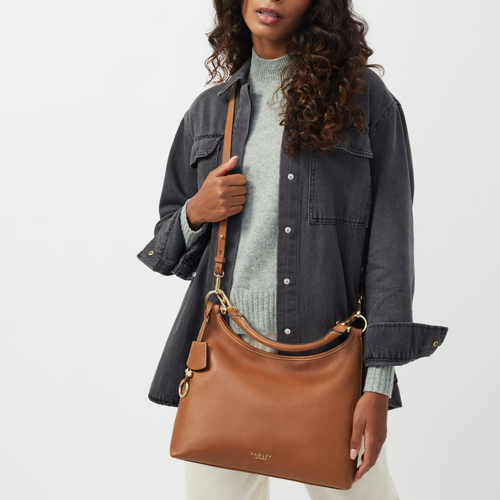 Cuba Street Leather Medium Open Top Shoulder Bag Bag in Toffee - H5077261