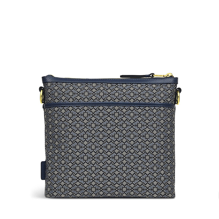 Pockets 2.0 Leather Medium Zip-Top Cross Body Bag in Goose Grey - H6855053