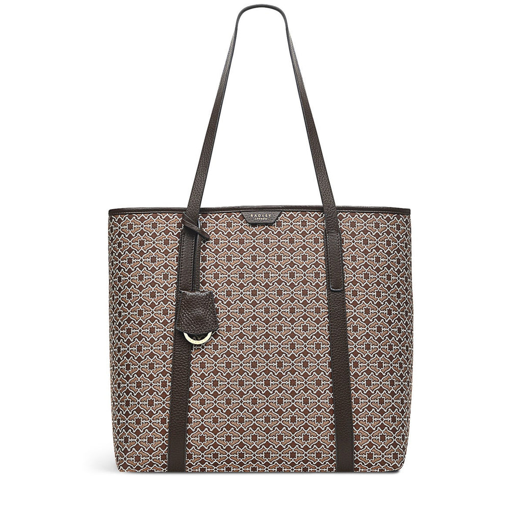Museum Street Leather Large Open-Top Tote Bag in Tortoise - H7604205