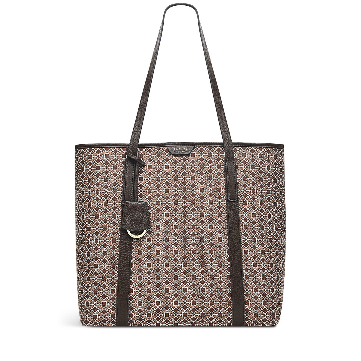 Museum Street Leather Large Open-Top Tote Bag in Tortoise - H7604205
