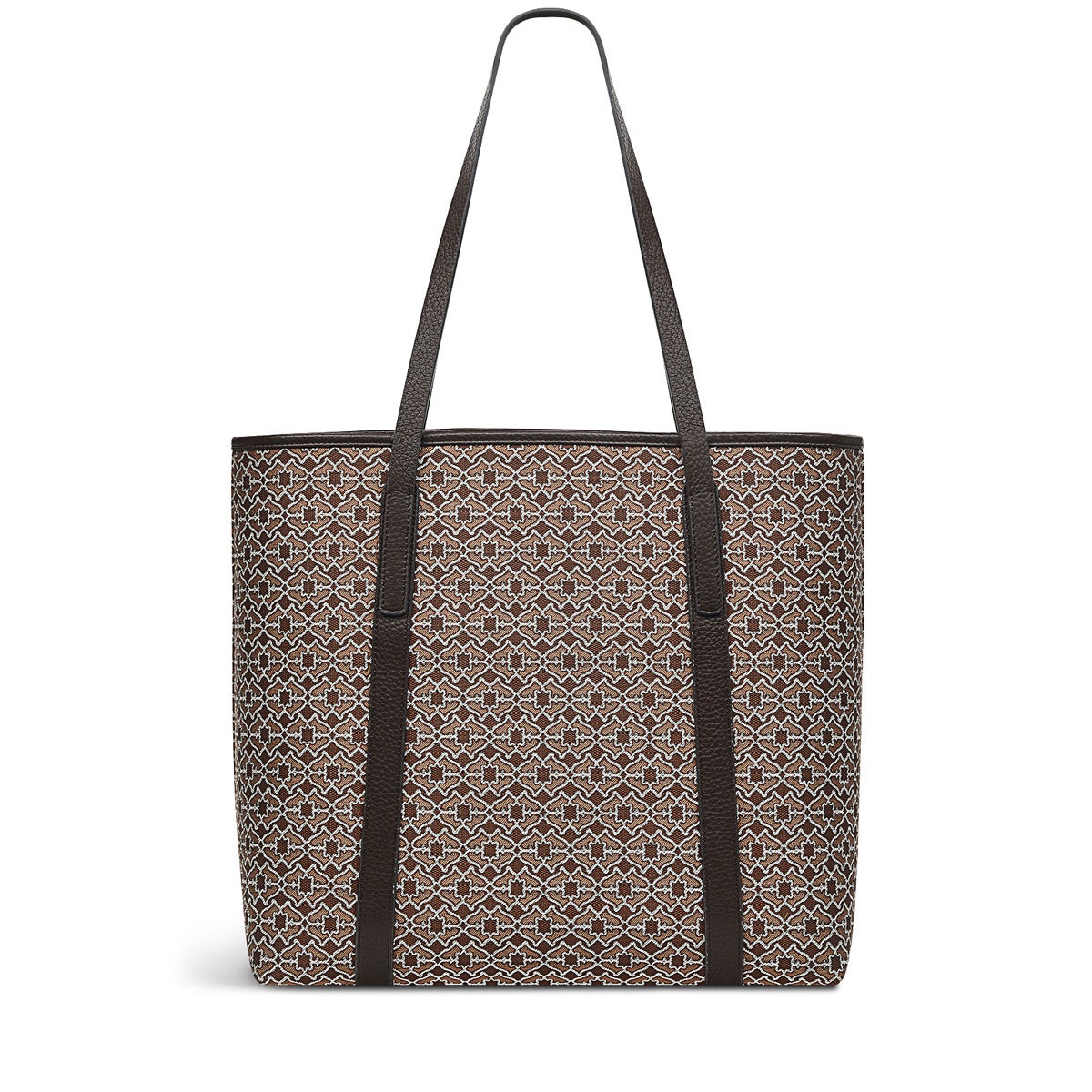 Museum Street Leather Large Open-Top Tote Bag in Tortoise - H7604205