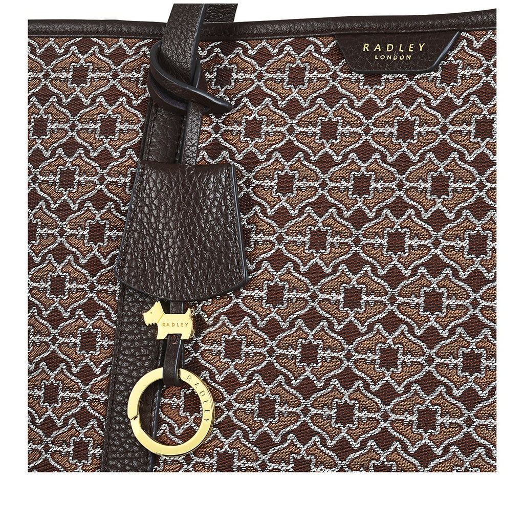 Museum Street Leather Large Open-Top Tote Bag in Tortoise - H7604205