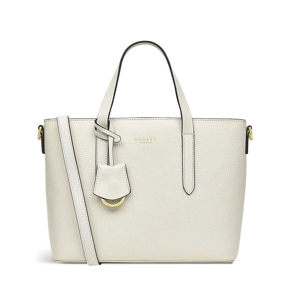 Silk Street Leather Small Open Top Multiway Bag in Chalk - H8059109