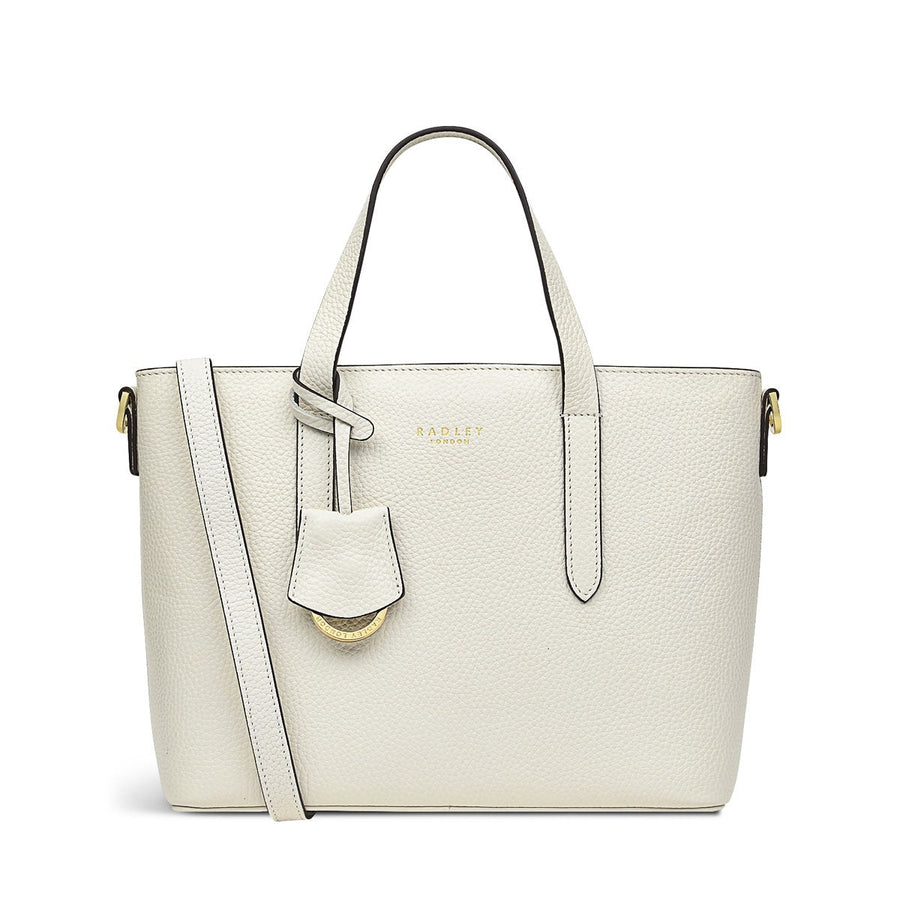 Silk Street Leather Small Open Top Multiway Bag in Chalk - H8059109
