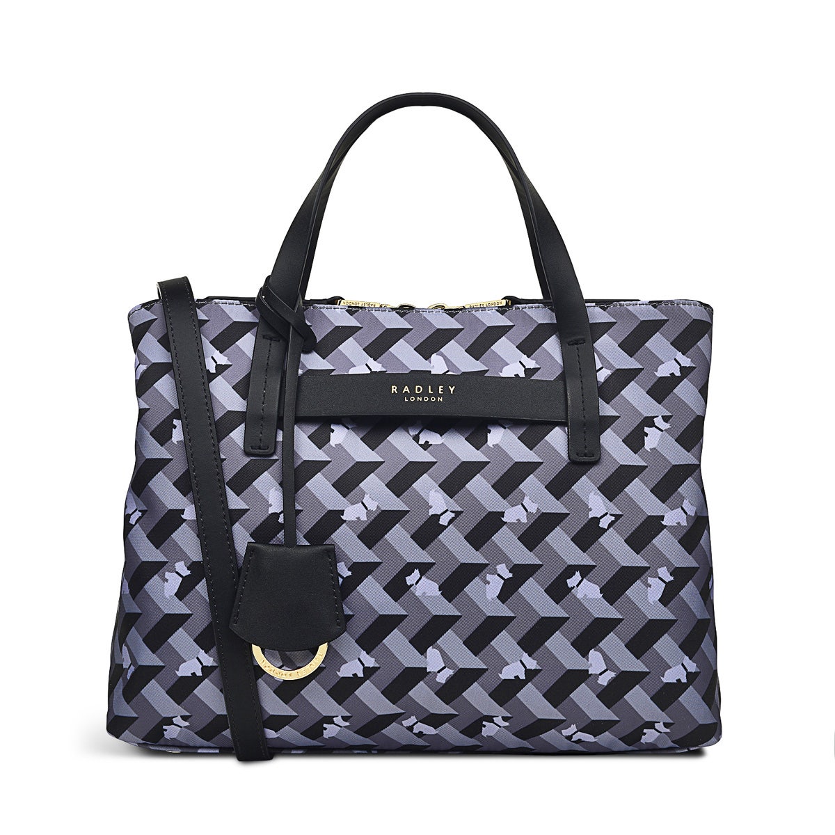 Finsbury Park Fabric Medium Ziptop Multiway Bag in Thunder - H8245074