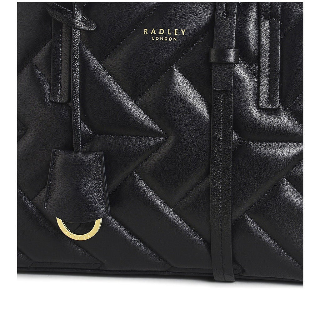 Dukes Place Leather Medium Ziptop Grab Bag in Black - H8255001