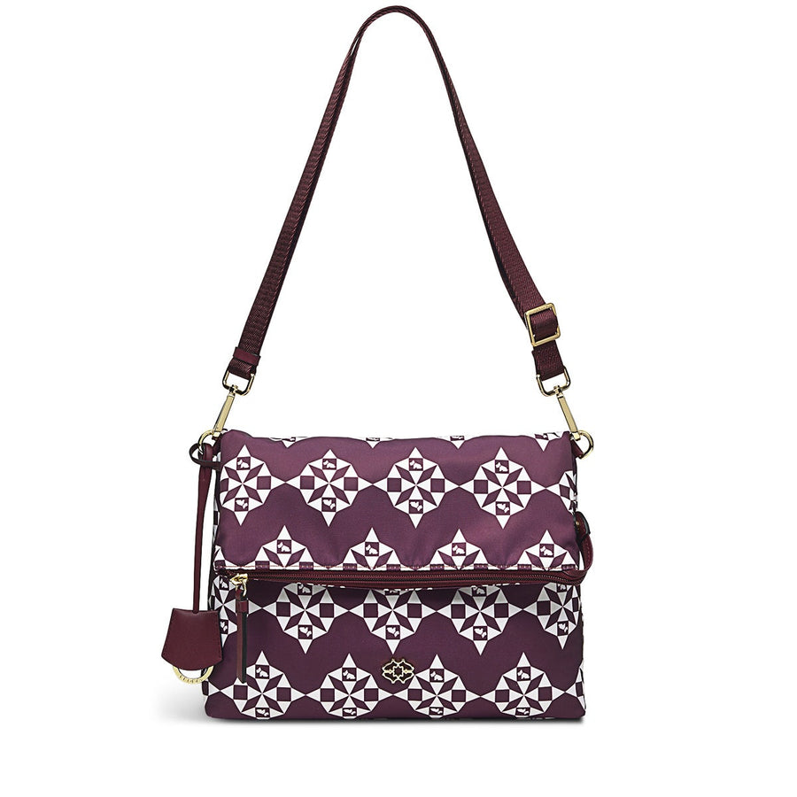 Radley 24/7 Fabric Small Flapover Crossbody Bag in Dark Cherry - H8265609