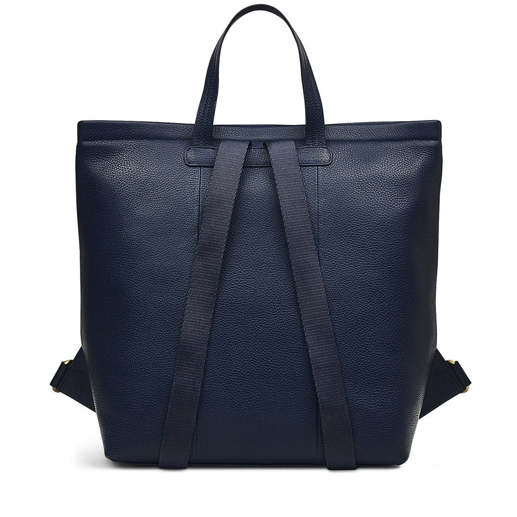 Furze Lane Leather Large Ziptop Backpack in Ink - H8786401