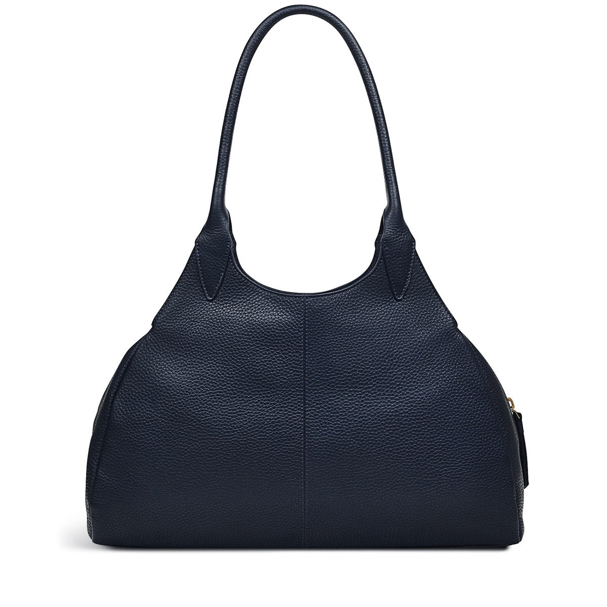 Spruce Gardens Leather Large Ziptop Shoulder Bag in Ink - H8788401