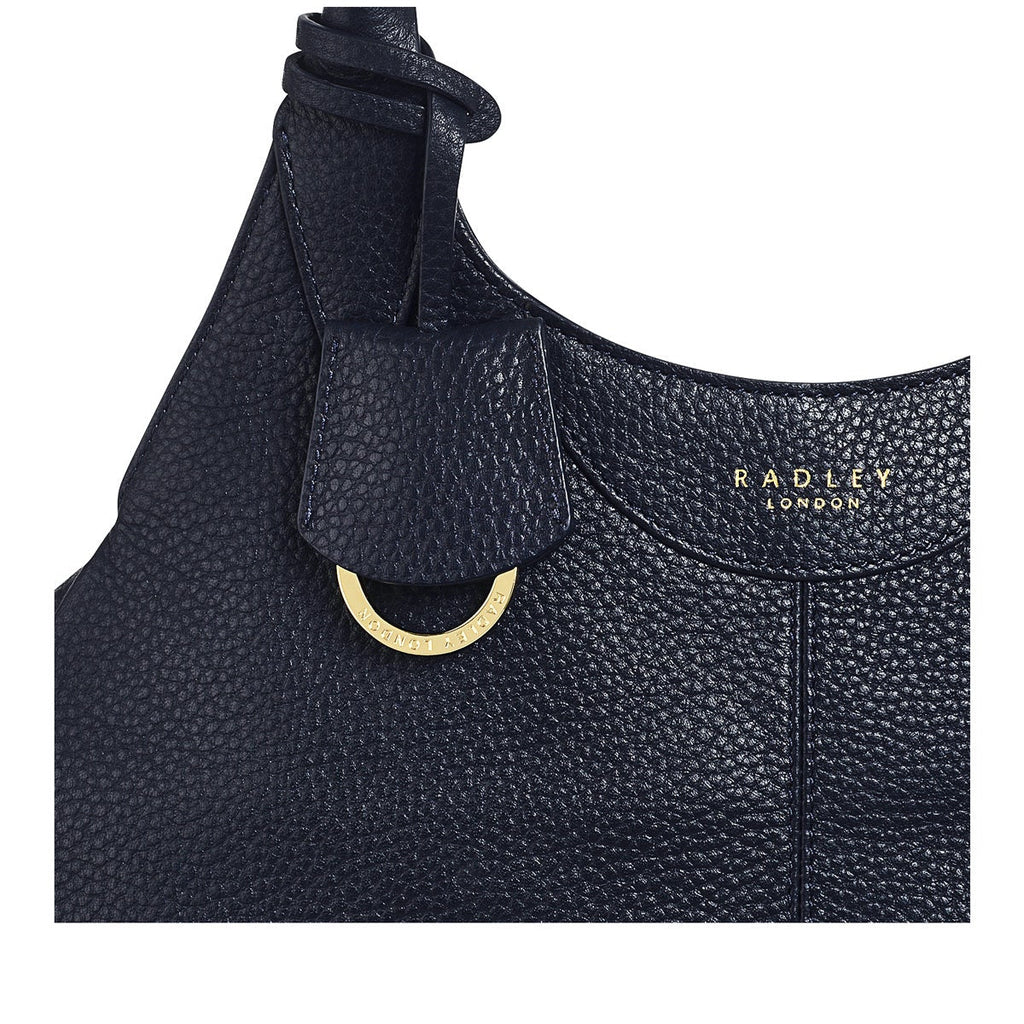 Spruce Gardens Leather Large Ziptop Shoulder Bag in Ink - H8788401