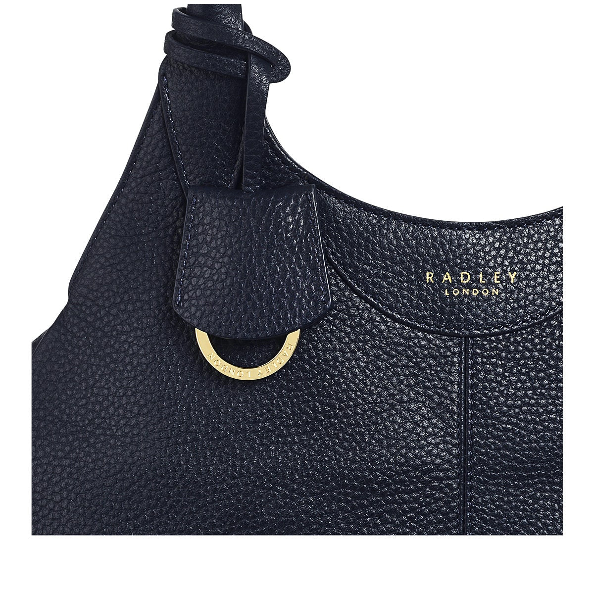 Spruce Gardens Leather Large Ziptop Shoulder Bag in Ink - H8788401