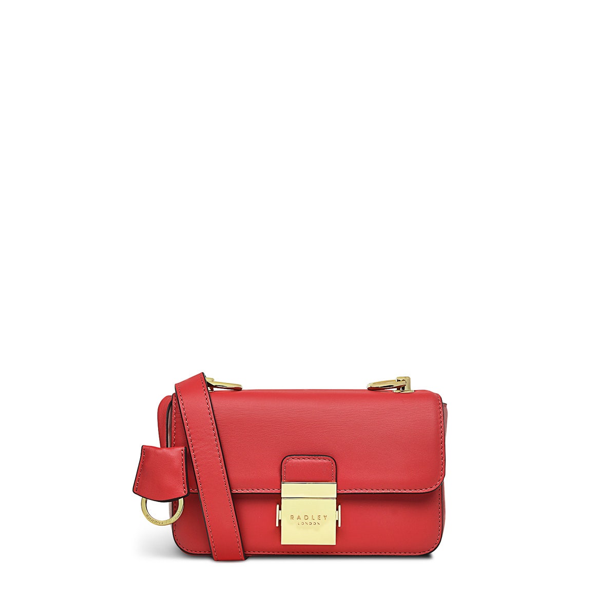 Hanley Close Leather Mini Flapover Crossbody Bag in Begonia - H8818627