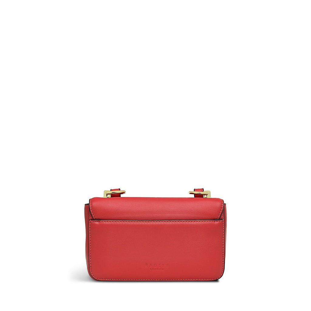 Hanley Close Leather Mini Flapover Crossbody Bag in Begonia - H8818627