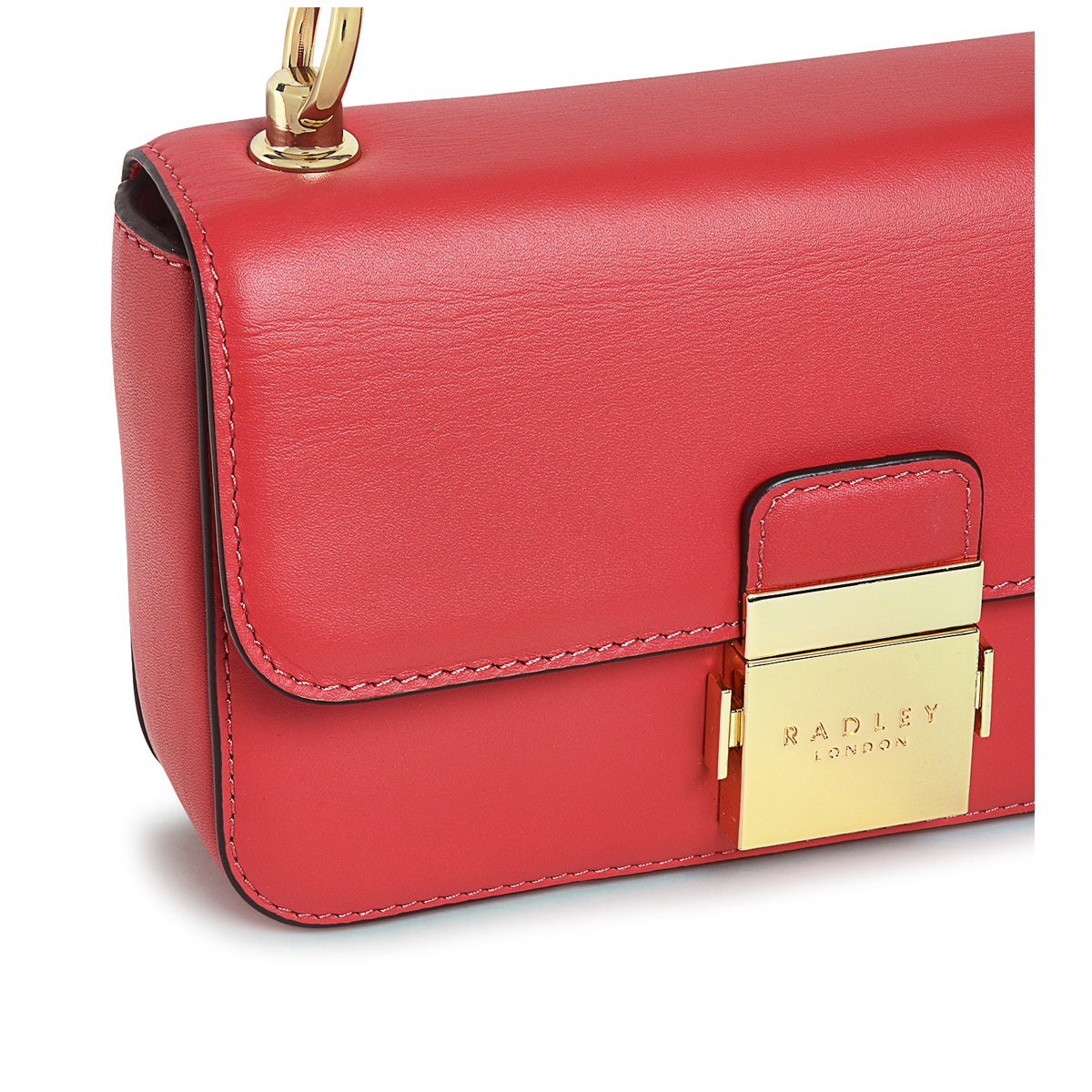 Hanley Close Leather Mini Flapover Crossbody Bag in Begonia - H8818627
