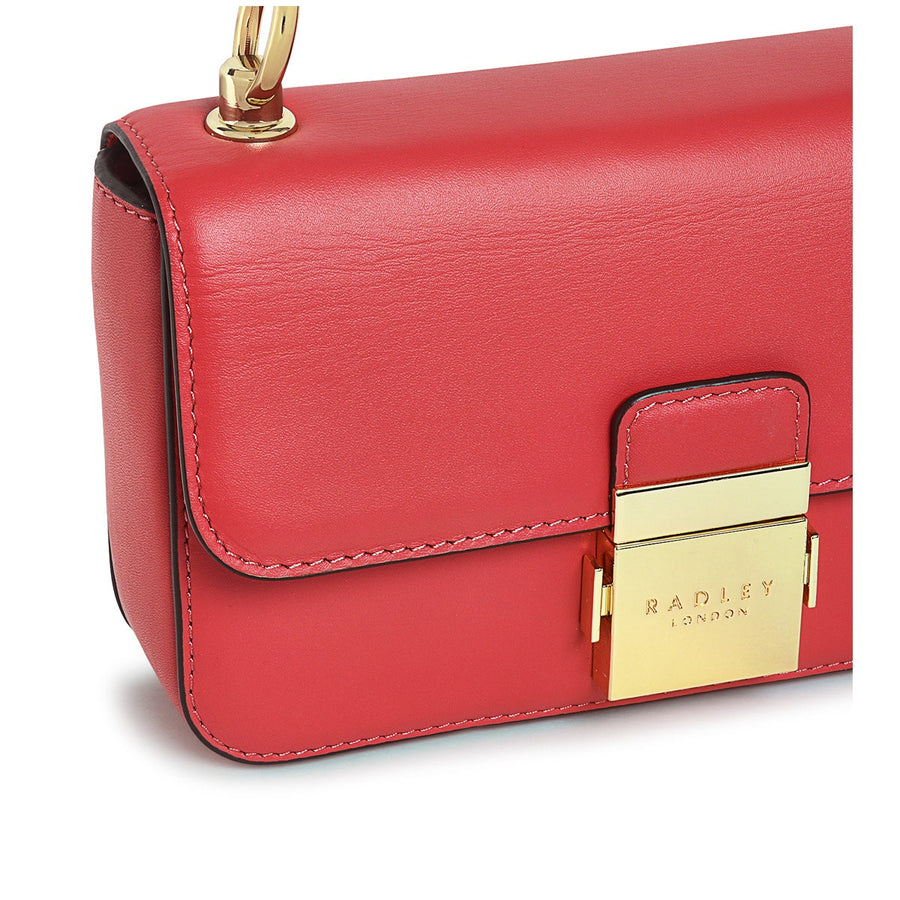 Hanley Close Leather Mini Flapover Crossbody Bag in Begonia - H8818627
