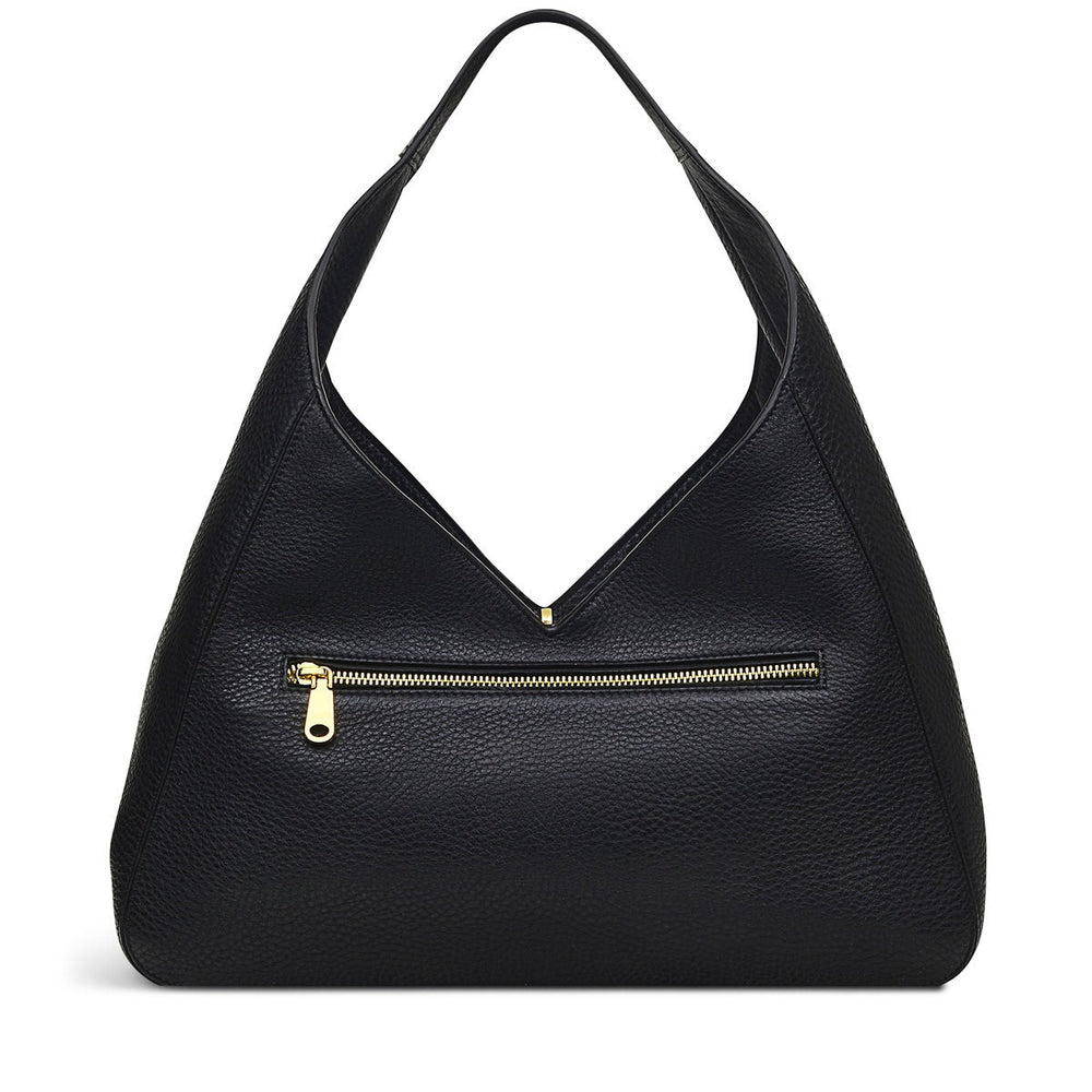 Hillgate Place Leather Large Open Top Shoulder Bag in Black - H8826001