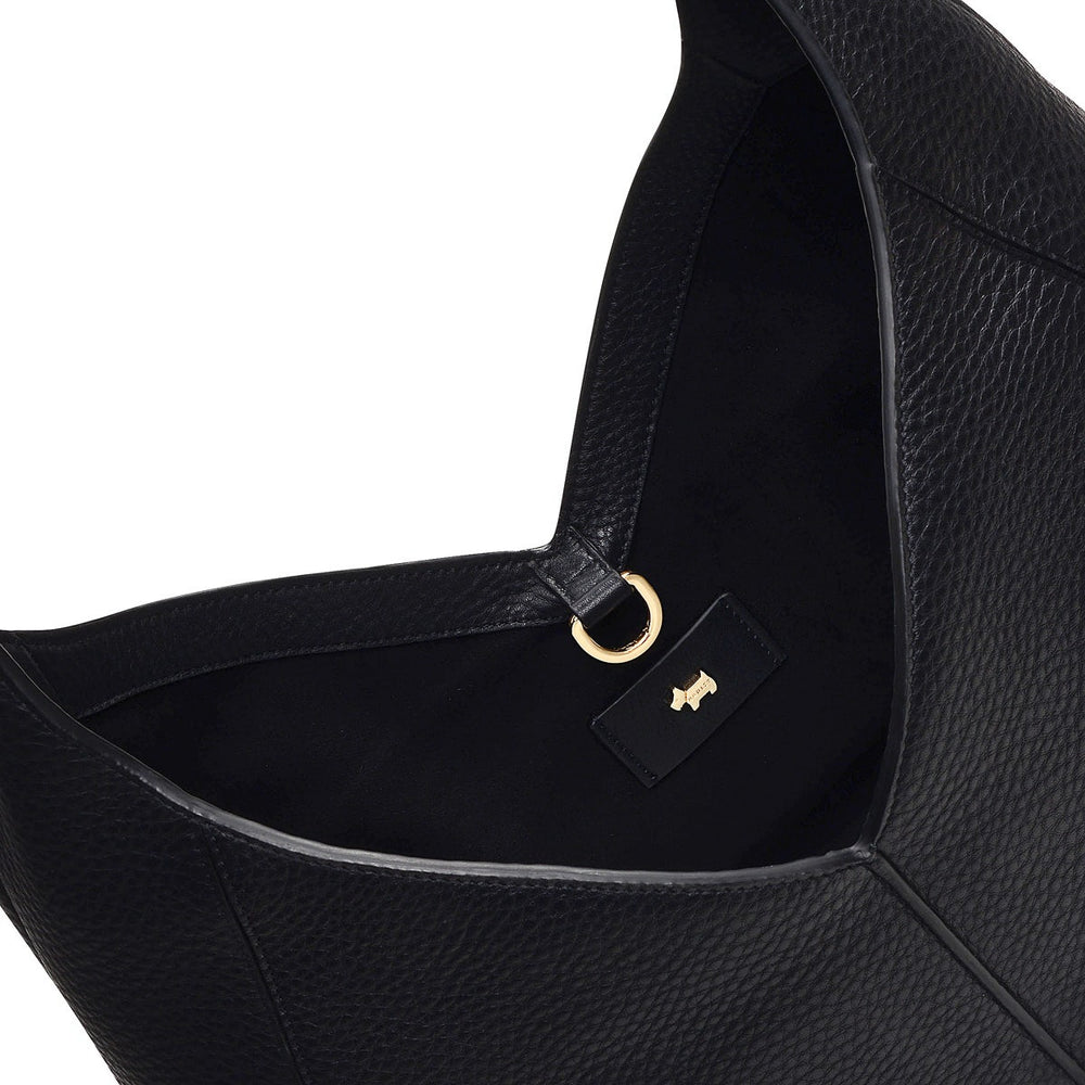 Hillgate Place Leather Large Open Top Shoulder Bag in Black - H8826001