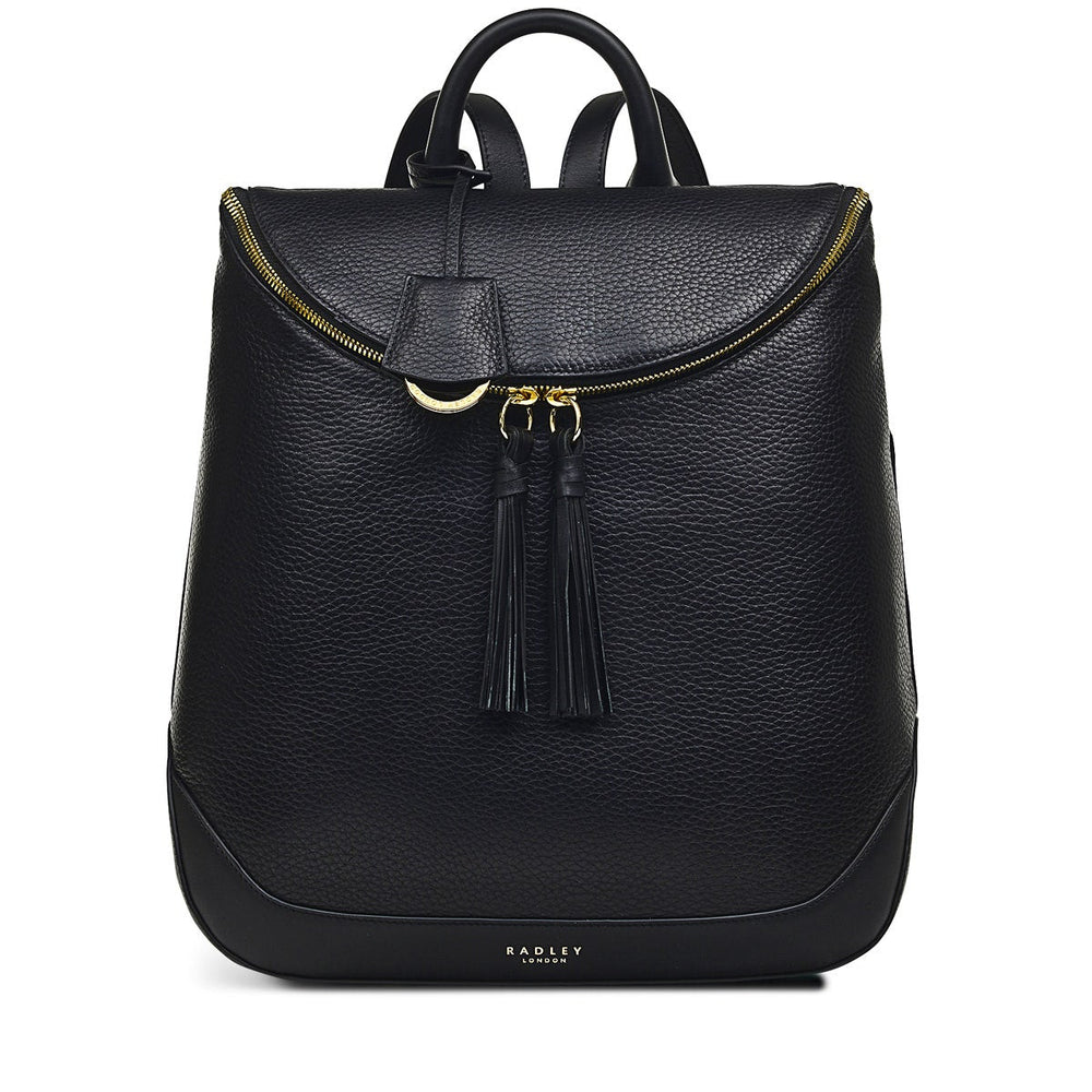 Milligan Street Leather Medium Zip Around Backpack in Black - H8951001