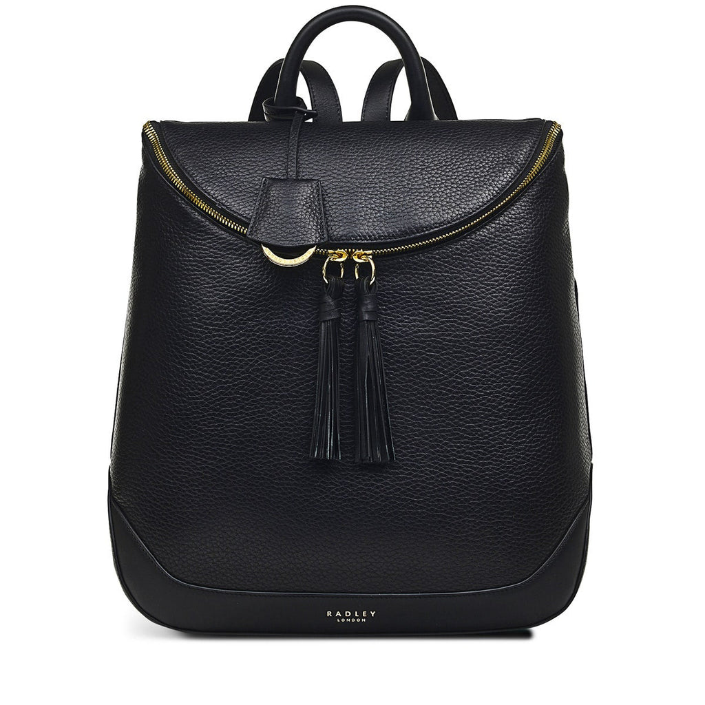 Milligan Street Leather Medium Zip Around Backpack in Black - H8951001