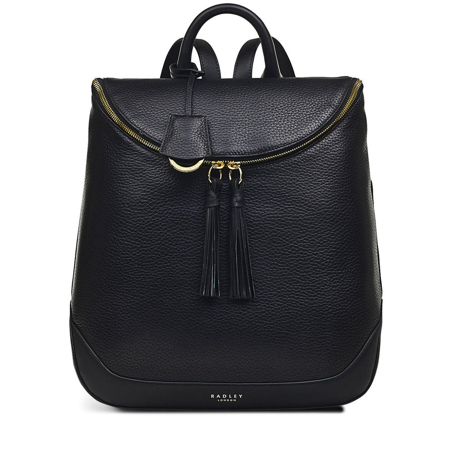 Milligan Street Leather Medium Zip Around Backpack in Black - H8951001