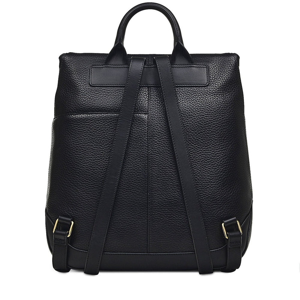 Milligan Street Leather Medium Zip Around Backpack in Black - H8951001