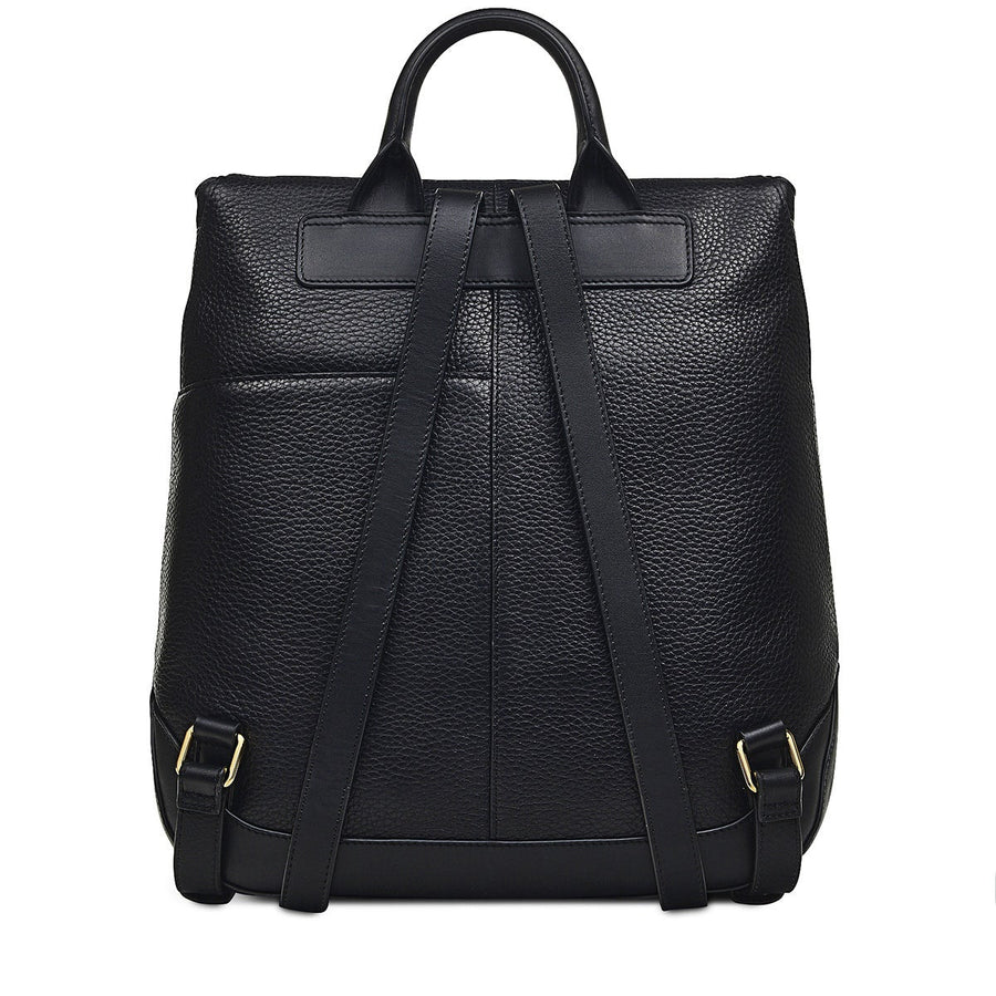 Milligan Street Leather Medium Zip Around Backpack in Black - H8951001