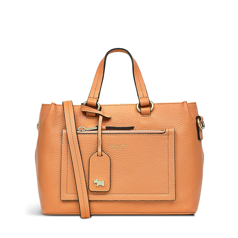 Sunny Dene Leather Small Ziptop Crossbody Bag in Sunset - H8970844