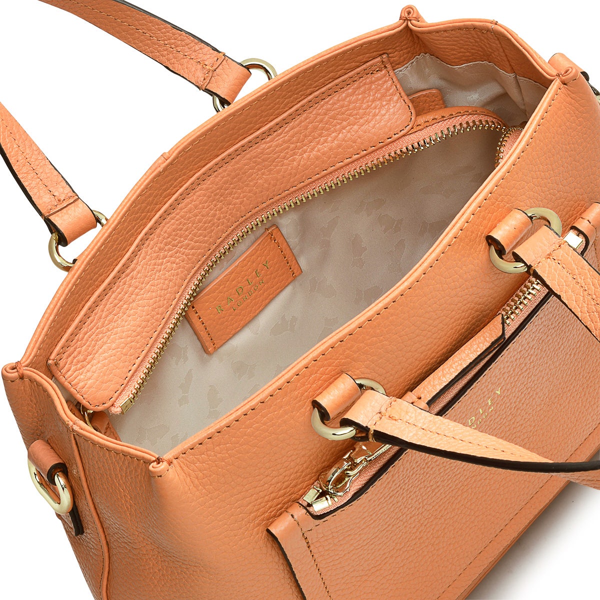 Sunny Dene Leather Small Ziptop Crossbody Bag in Sunset - H8970844