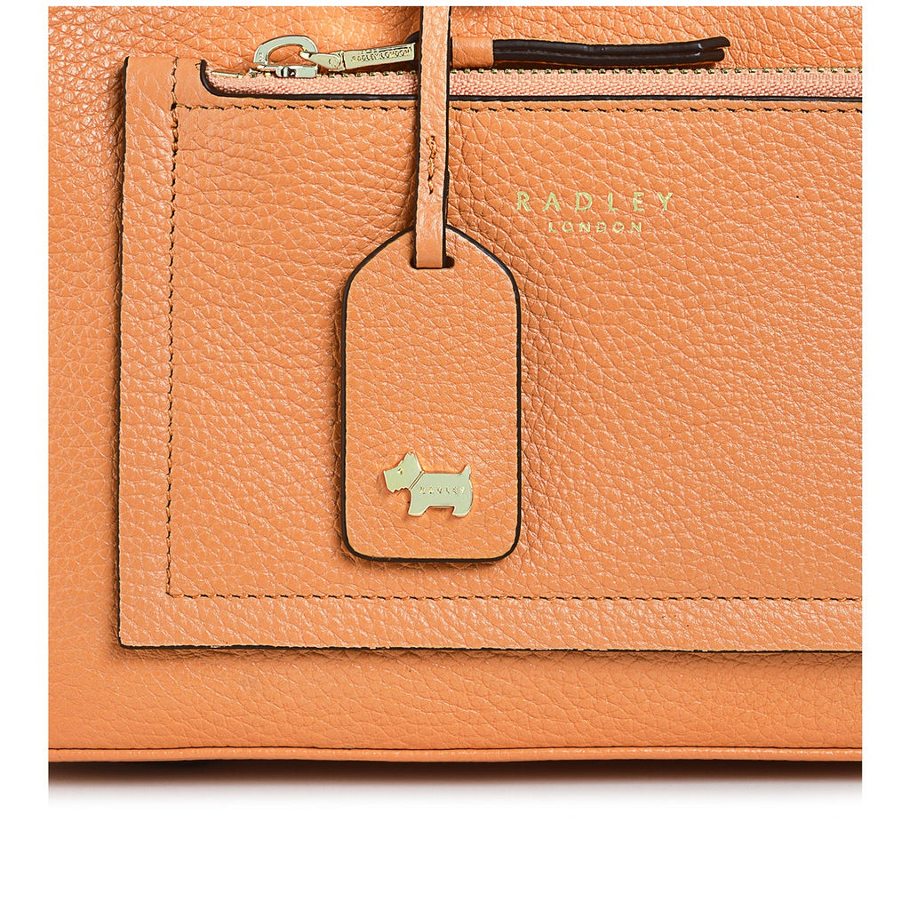 Sunny Dene Leather Small Ziptop Crossbody Bag in Sunset - H8970844