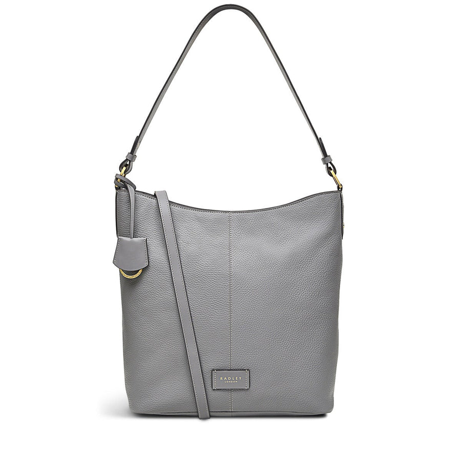 Southwark Lane Leather Large Ziptop Shoulder Bag in Cloud Burst - H9123093